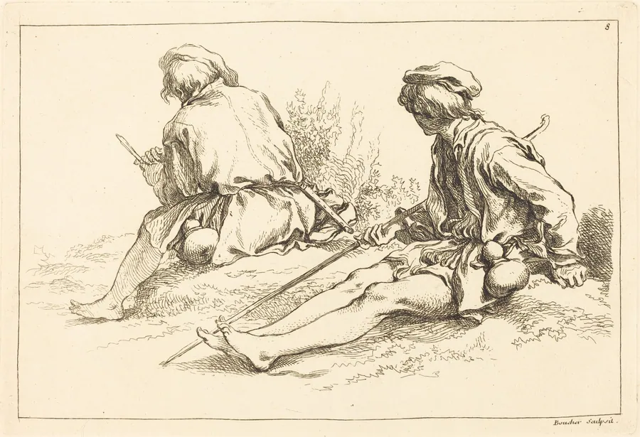 Seated Shepherd Boys by François Boucher