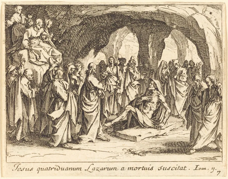 Raising of Lazarus by Jacques Callot