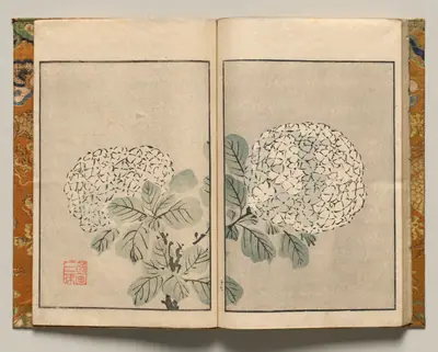 Hydrangea, Design Seventeen from Shazanrō Picture Book