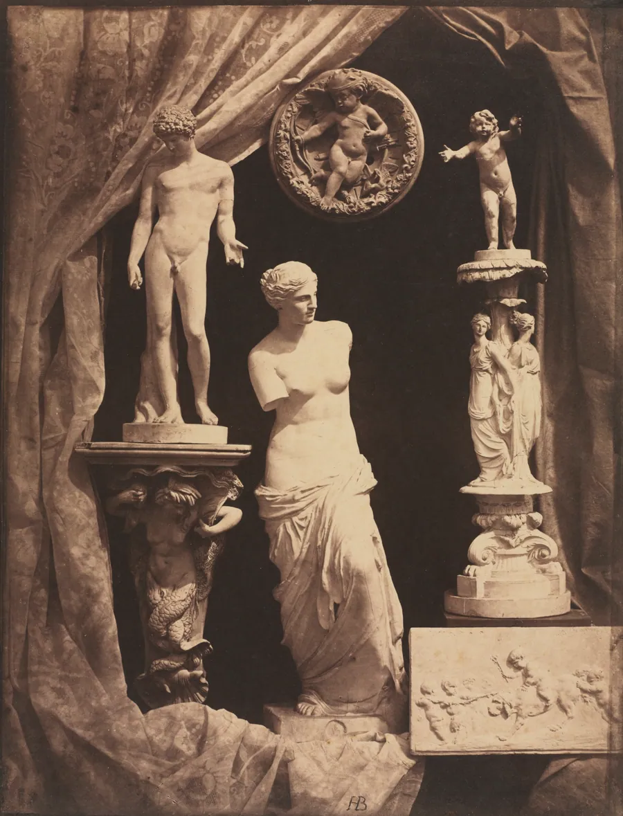 Still Life with Statuary and Drapery by Hippolyte Bayard