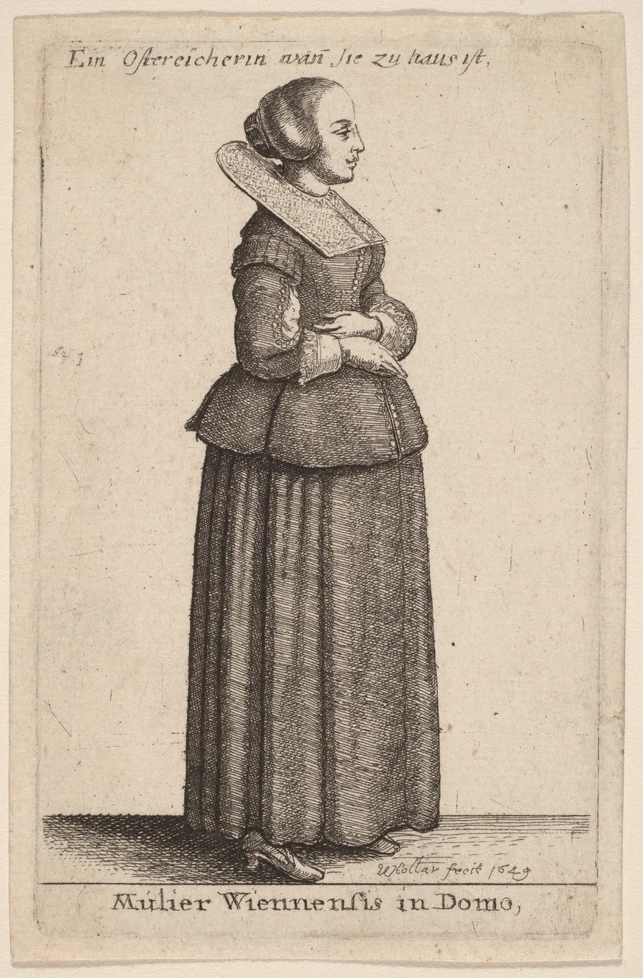 Mulier Wiennensis in Domo by Wenceslaus Hollar