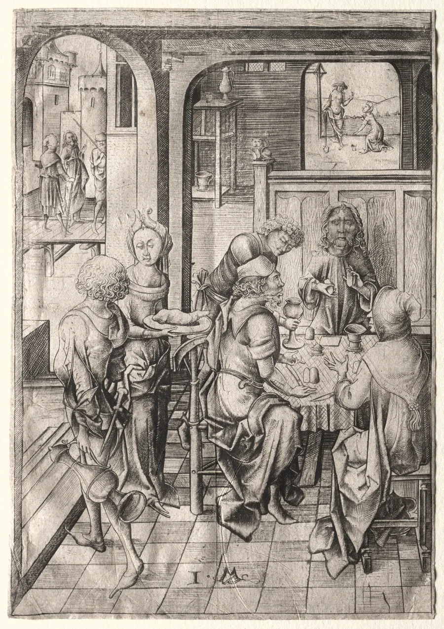 Supper at Emmaus by Israhel van Meckenem
