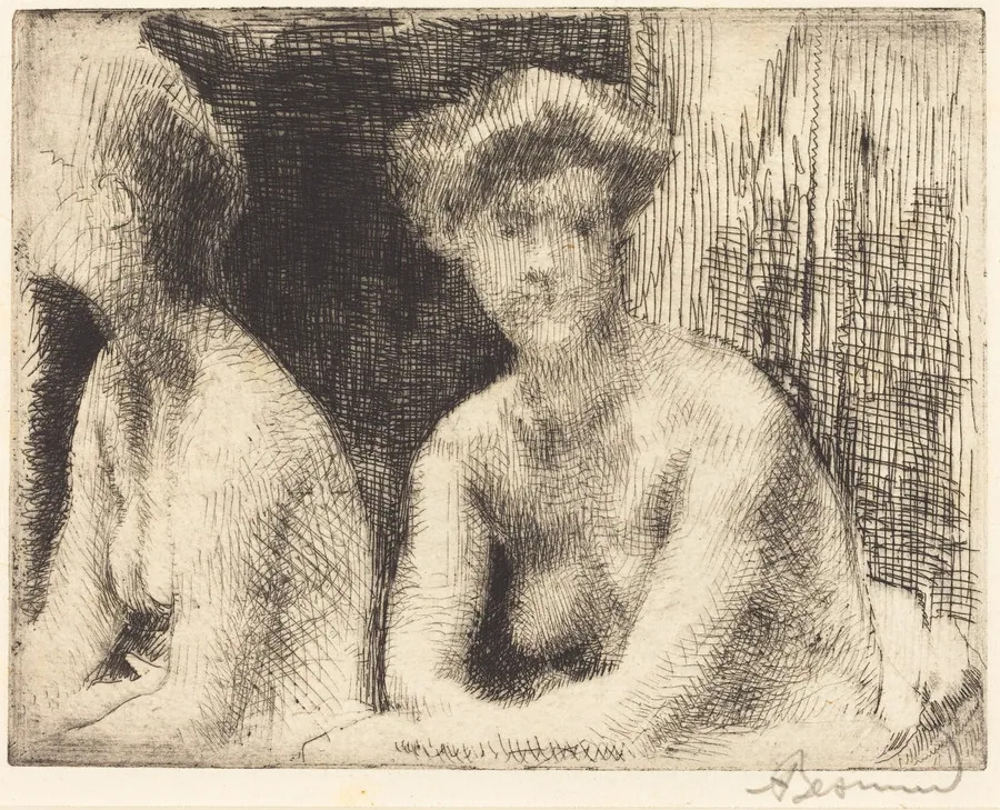 Nude Woman by a Looking Glass (Femme Nue Auprès d'une Glace) by Albert Besnard