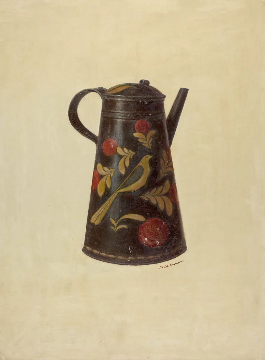 Toleware Coffee Pot by Max Soltmann