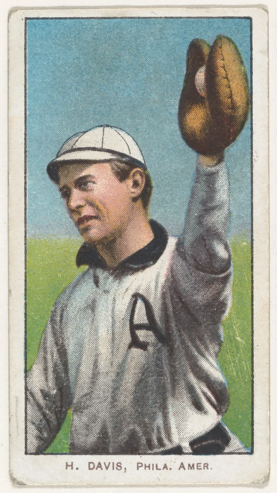 H. Davis, Philadelphia, American League, from the White Border series (T206) for the American Tobacco Company by American Tobacco Company