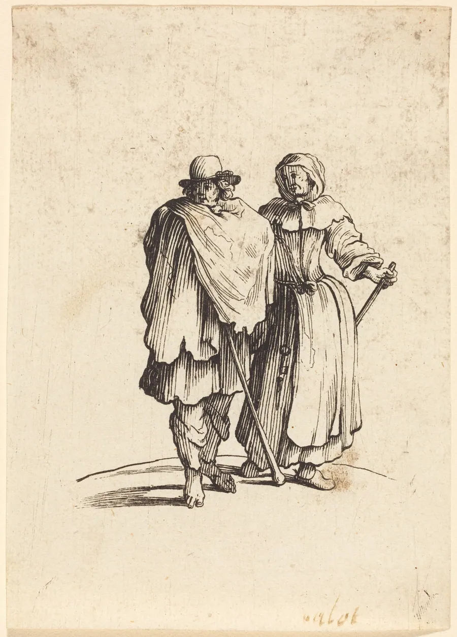 Beggar Couple by French 17th Century