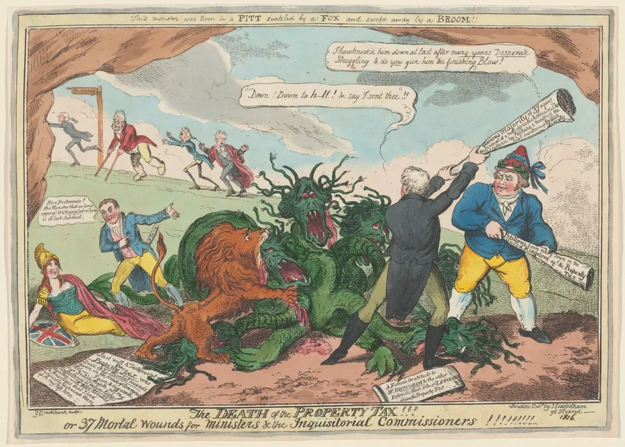 The Death of Property Tax!!! by George Cruikshank