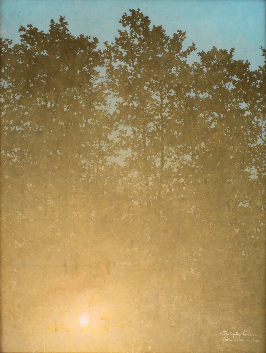 Solnedgang. Fontainebleau by Valdemar Schønheyder Møller