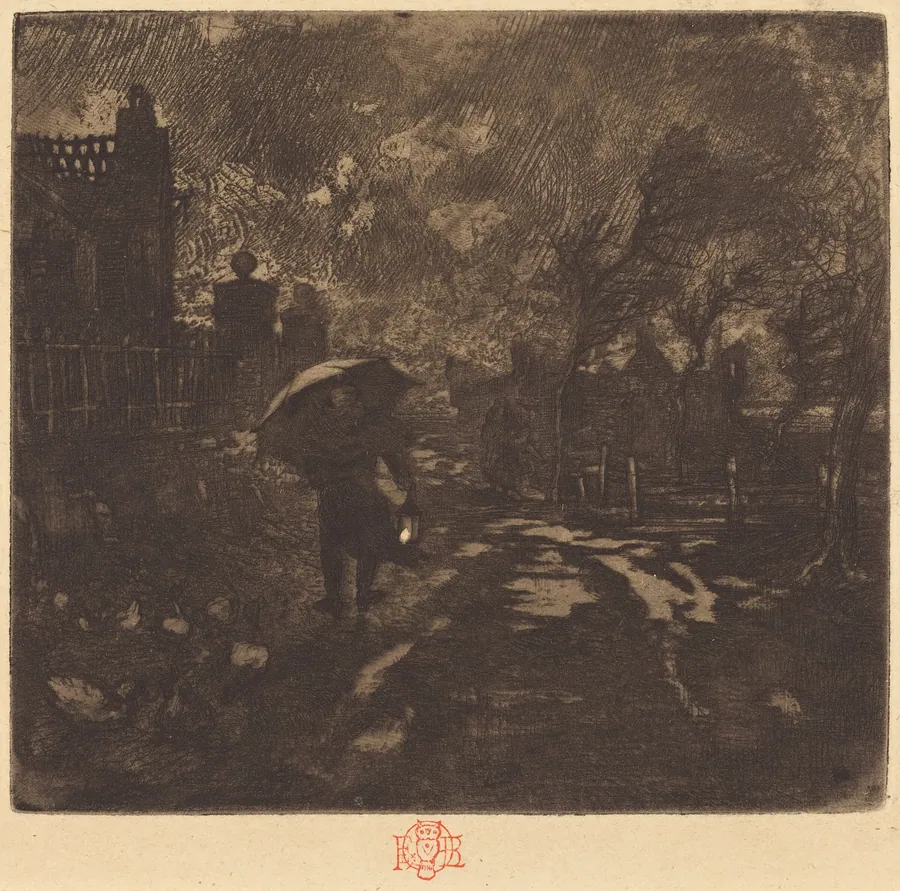 L'Angélus by Félix-Hilaire Buhot