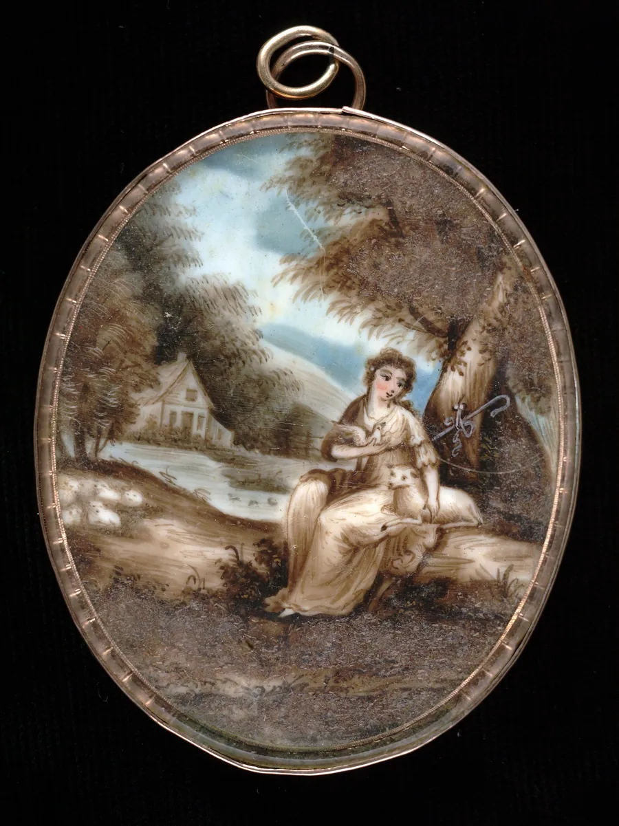 Mourning Miniature for E. W. by Unidentified