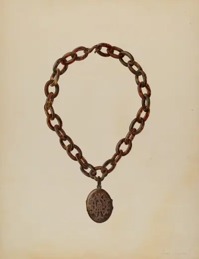 Tortoise Shell Necklace & Locket