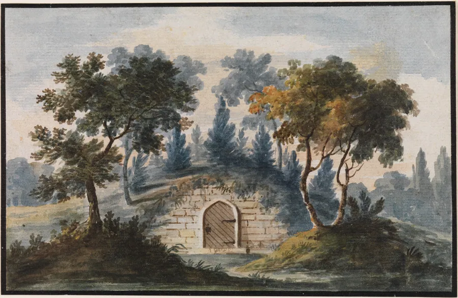 General Washington's Tomb at Mount Vernon (Copy after Engraving in The Port Folio Magazine, 1810) by Pavel Petrovich Svinin