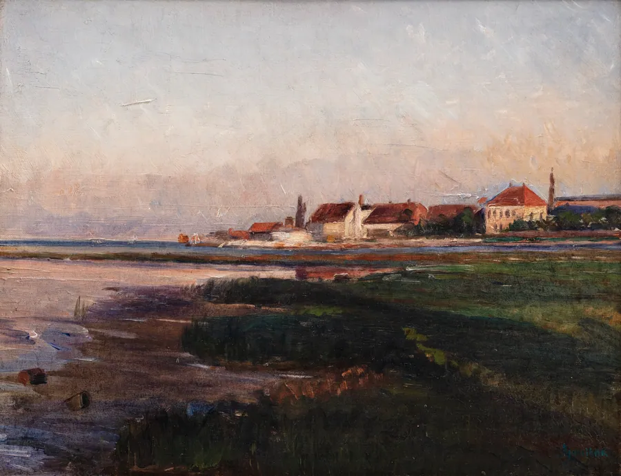 Kastrup Værk. Aftensol by Albert Gottschalk