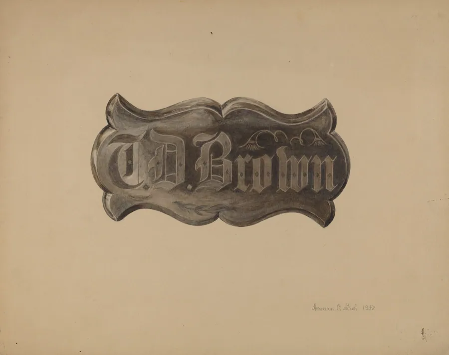 Door Plate by Herman O. Stroh