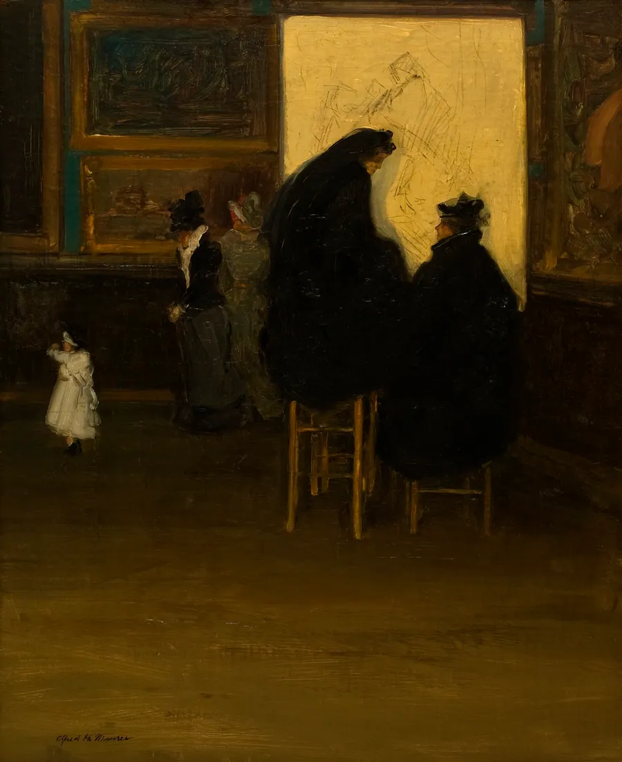 Copying in the Louvre by Alfred Henry Maurer, American, b. New York City, 1868–1932