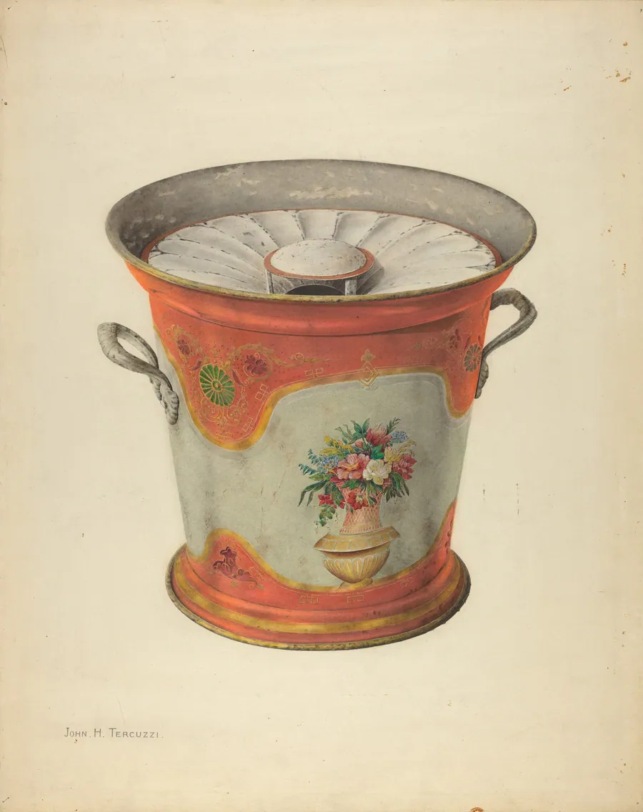 Toleware Slop Pail by John H. Tercuzzi