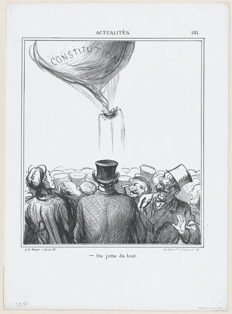 Away with the ballast!, from 'News of the day,' published in "Le Charivari" by Honoré Daumier