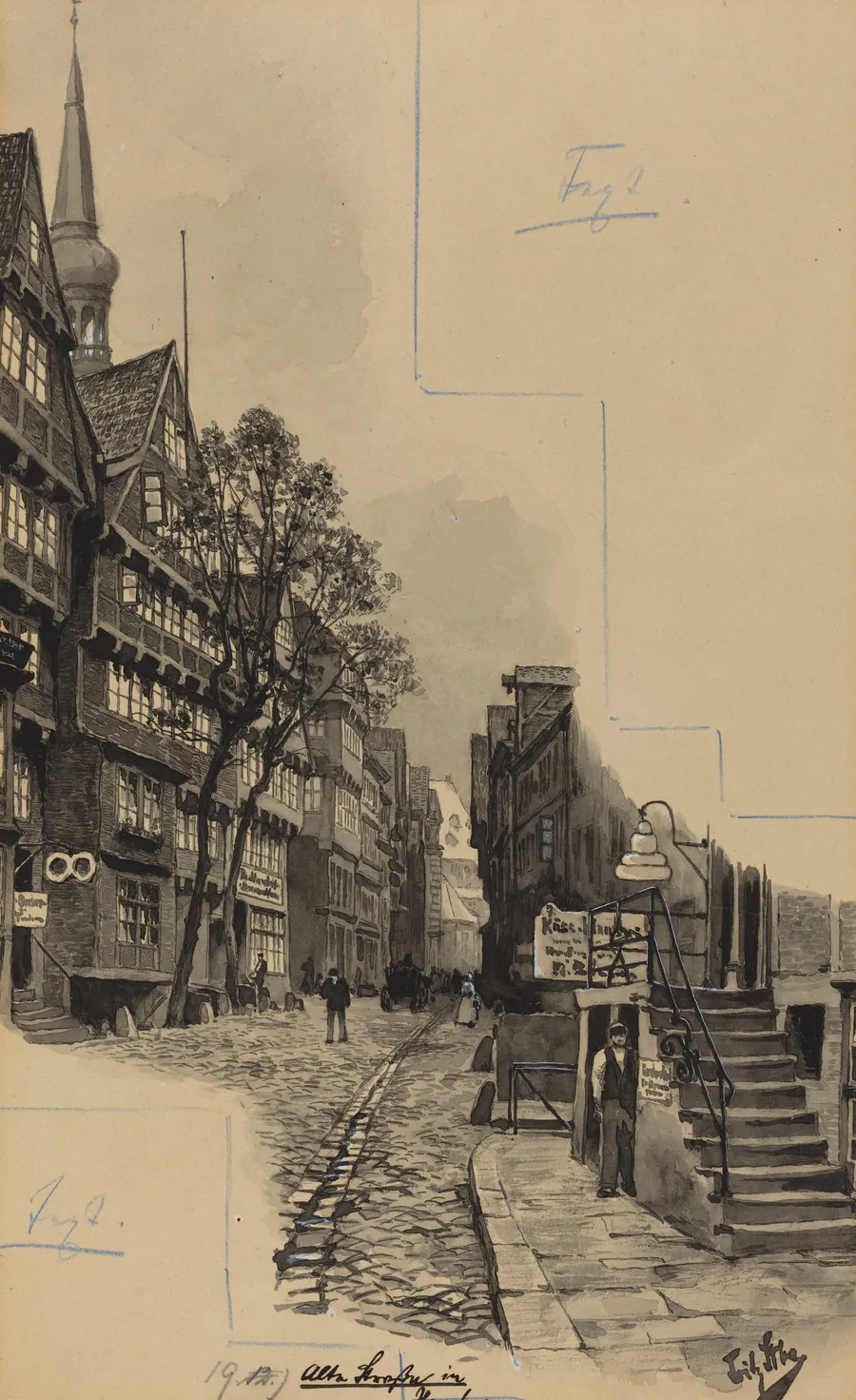 Alte Strasse by Fritz Stoltenberg