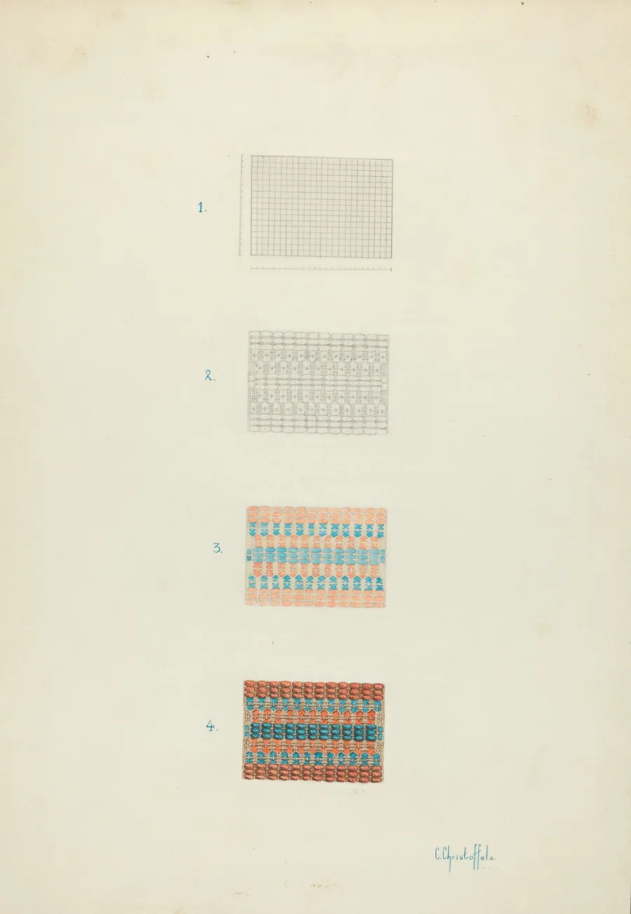 Detail of Coverlet: Technique Demonstration by Cornelius Christoffels