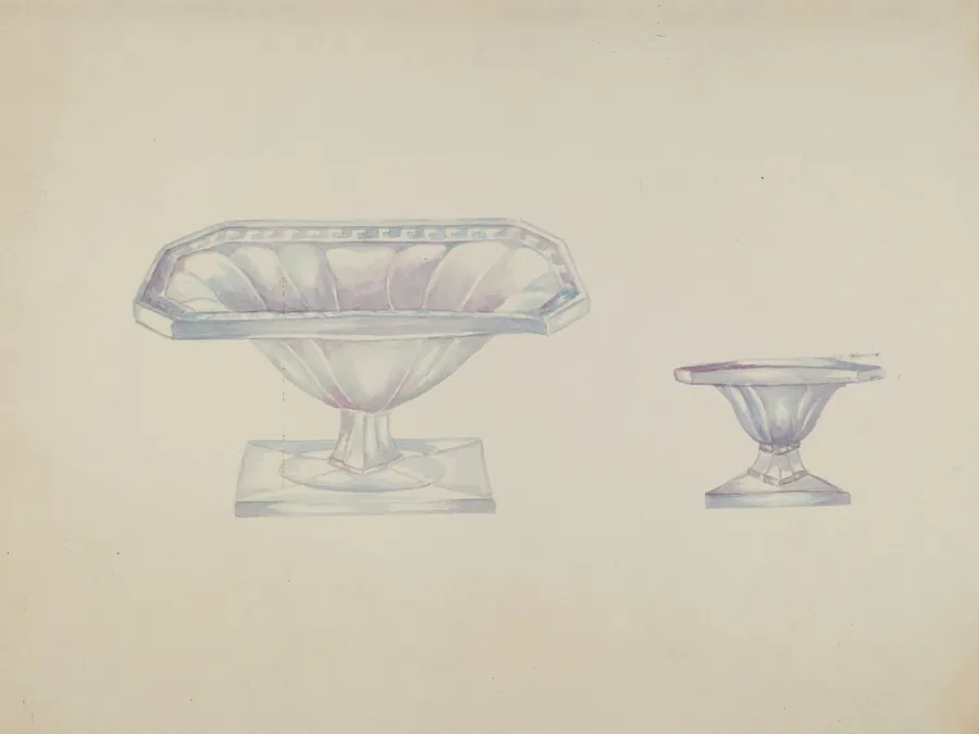 Glass Nut Dishes by Beulah Bradleigh