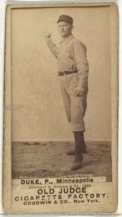 Martin F. "Duck" Duke, Pitcher, Minneapolis, from the Old Judge series (N172) for Old Judge Cigarettes