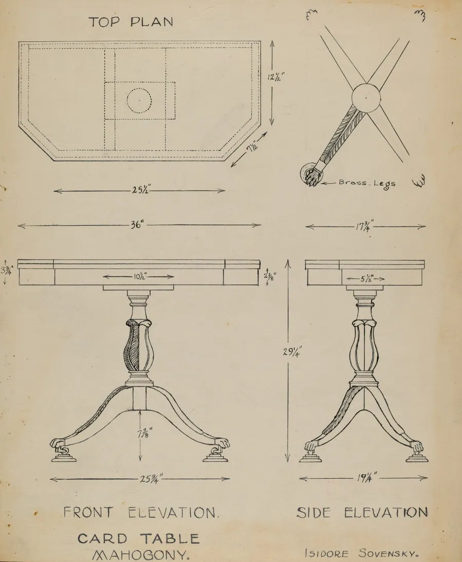 Card Table by Isidore Sovensky