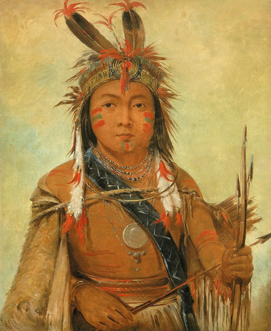 Ud-je-jock, Pelican, a Boy by George Catlin, born Wilkes-Barre, PA 1796-died Jersey City, NJ 1872