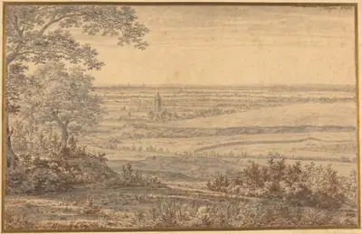 Extensive Landscape Seen from the Edge of a Forest