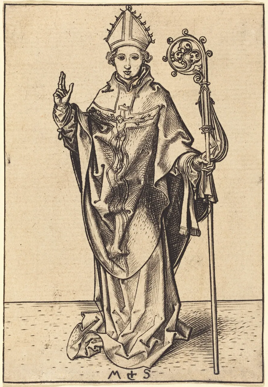 A Bishop by Martin Schongauer