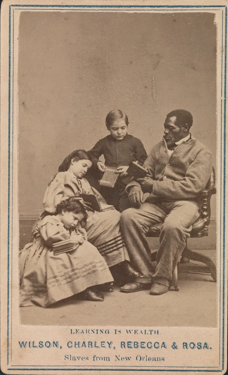 Learning is Wealth—Wilson, Charley, Rebecca, and Rosa, Slaves from New Orleans by Charles Paxson