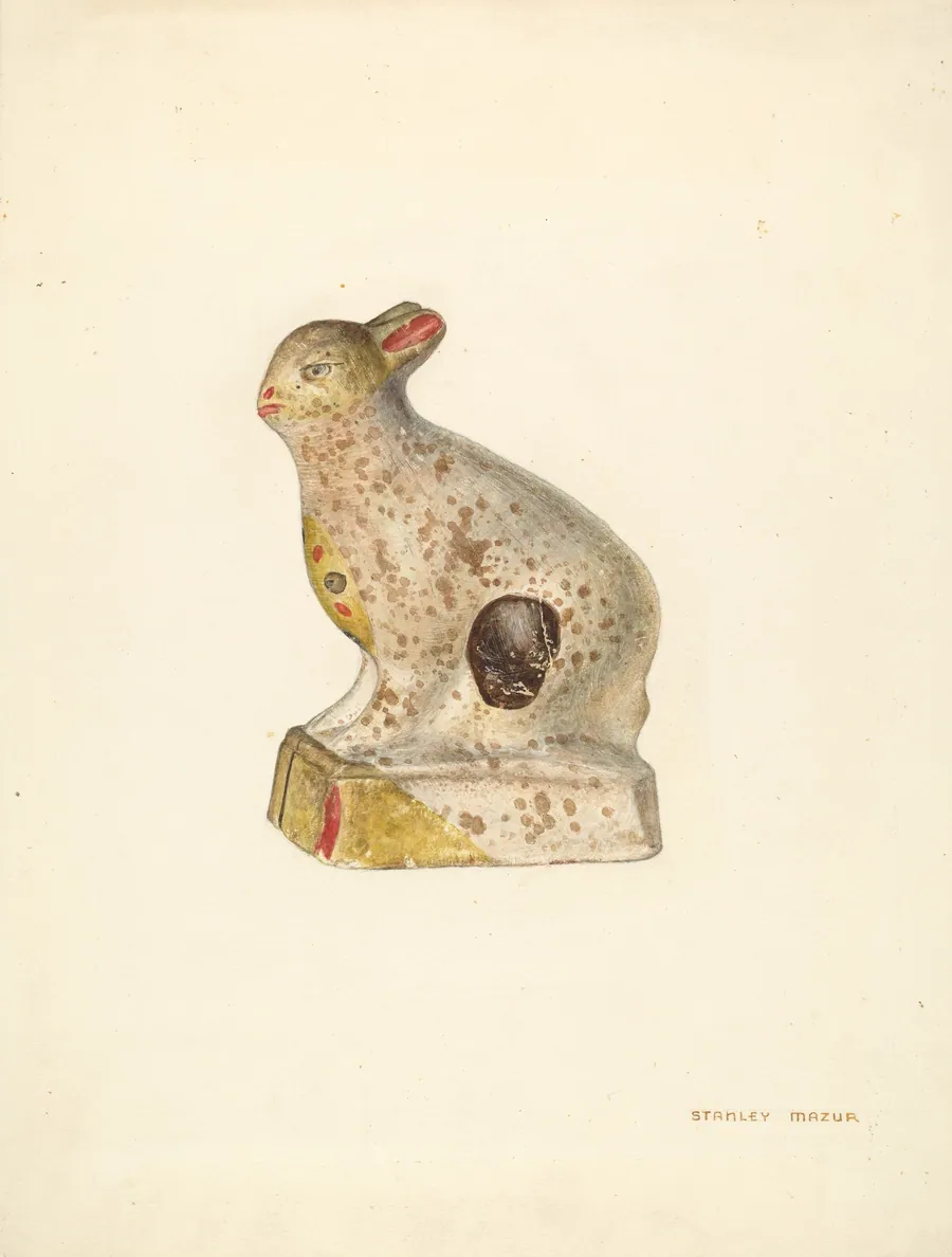 Chalkware Rabbit by Stanley Mazur