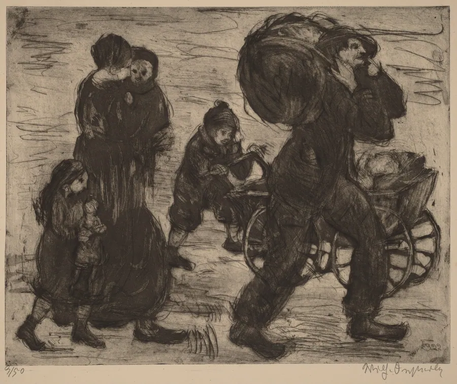 Refugee Family by Wilhelm Oesterle
