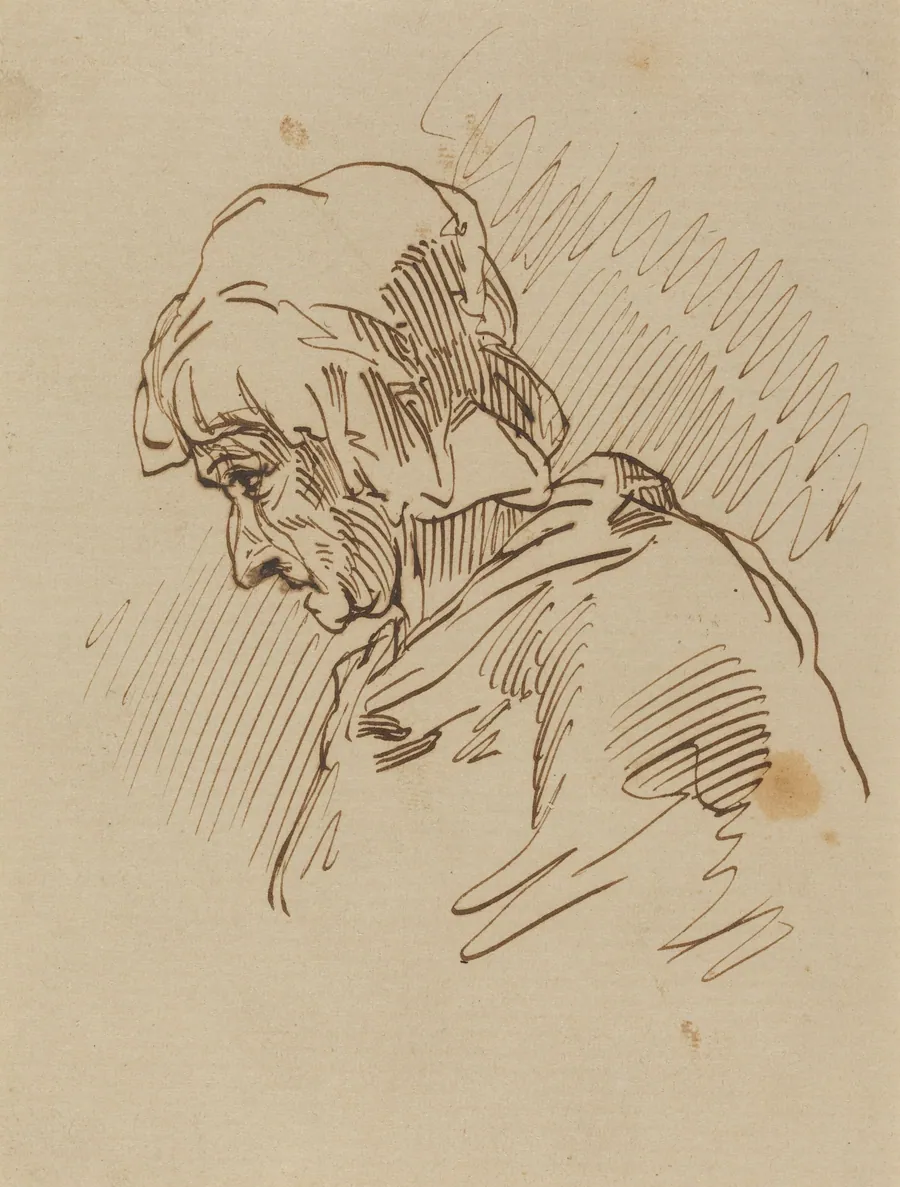 Head of a Woman by Paul Gavarni