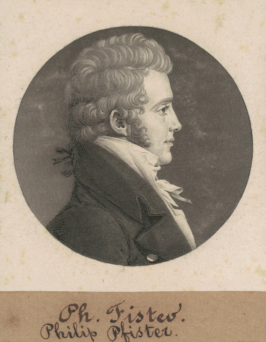 Philip Fister by Charles B. J. Févret de Saint-Mémin