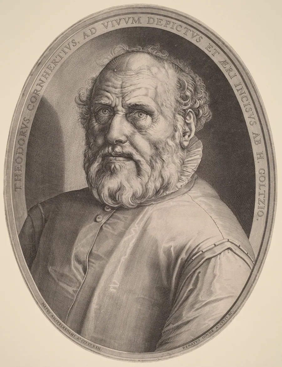 Portrait of Dirck Volckertcz. Coornhert by Hendrick Goltzius