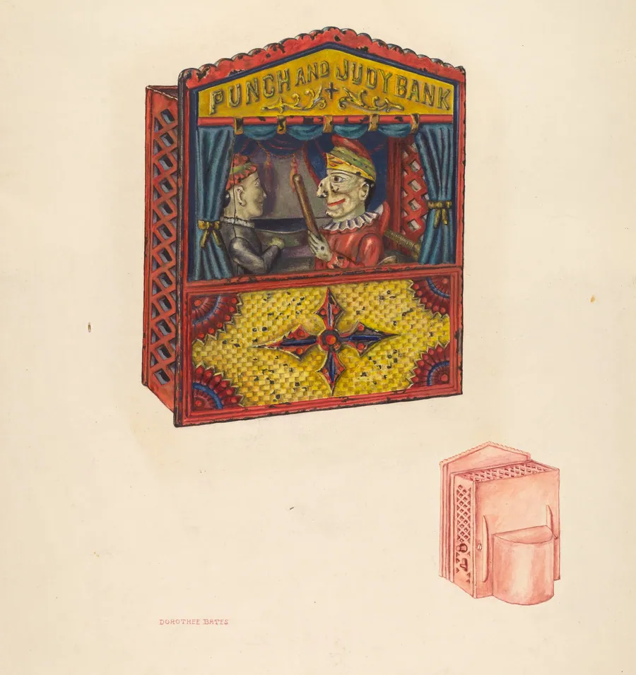 Mechanical Bank: Punch and Judy by Dorothee L. Bates