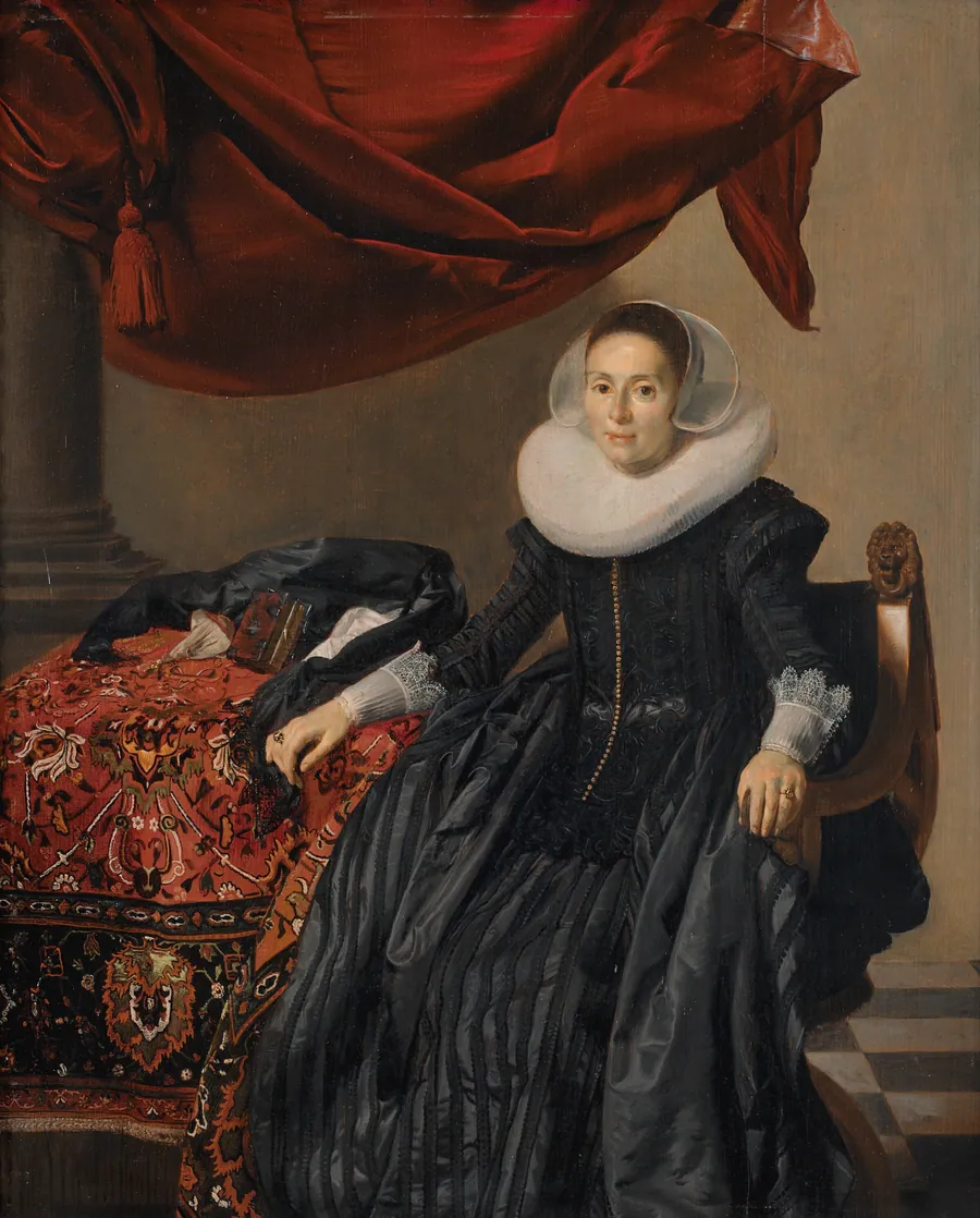 Portræt af en ung kvinde by Thomas de Keyser