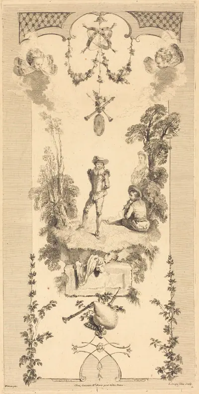 Shepherd Dancing to the Sound of a Flute