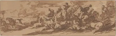Cavalry Battle near a River