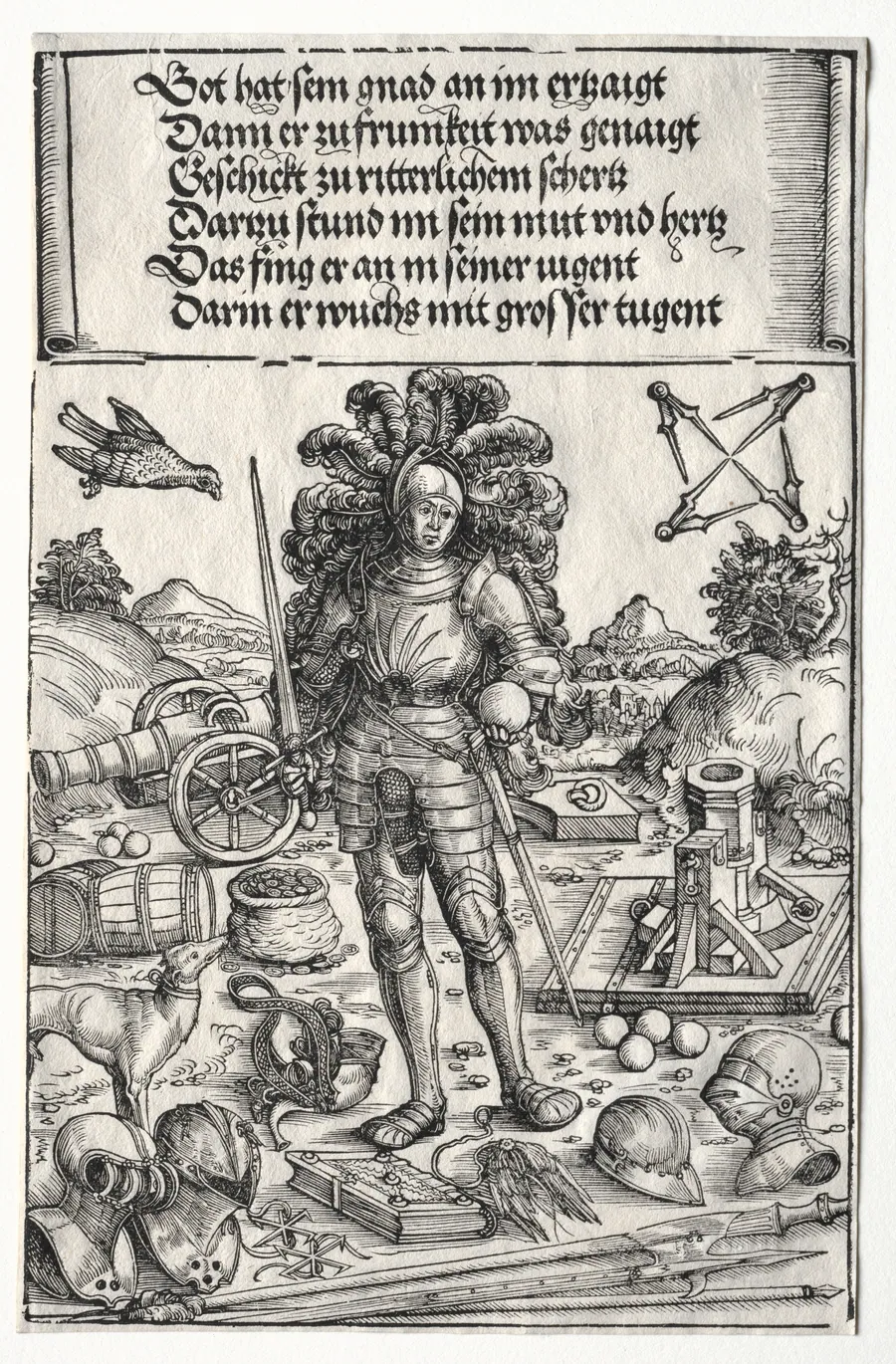 The Triumphal Arch of Maximilian I:  Emperor Maximilian as Patron of Improvements in Artillery and Armor by Wolf Traut