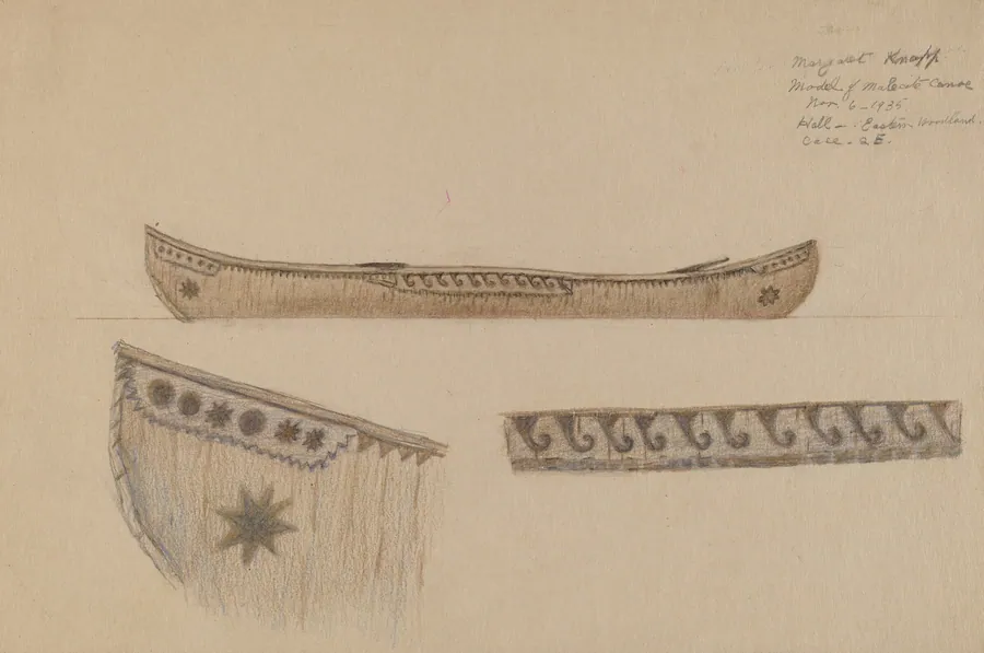 Model of Canoe by Margaret Knapp