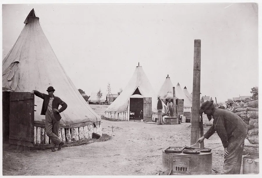 Camp of 153rd New York Infantry by Mathew B. Brady