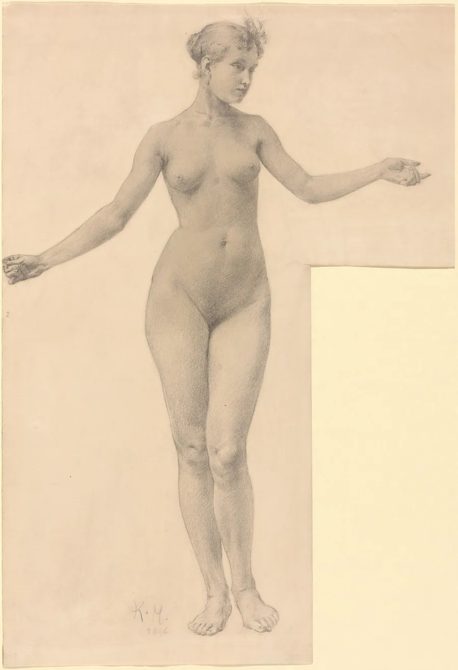 Female Nude with Outstretched Arms by Karel Vitezslav Masek