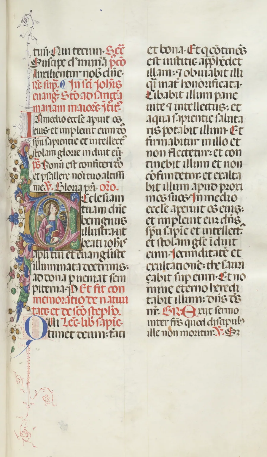 Missale: Fol. 25: Saint John with Eagle by Giapeco Caporali