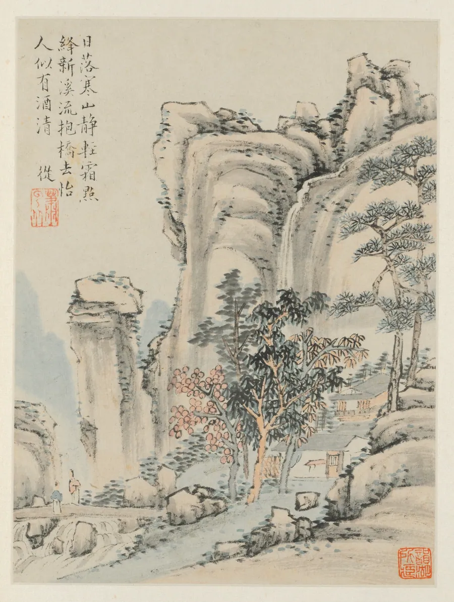 Album of Seasonal Landscapes, Leaf E (previous leaf 3) by Xiao Yuncong
