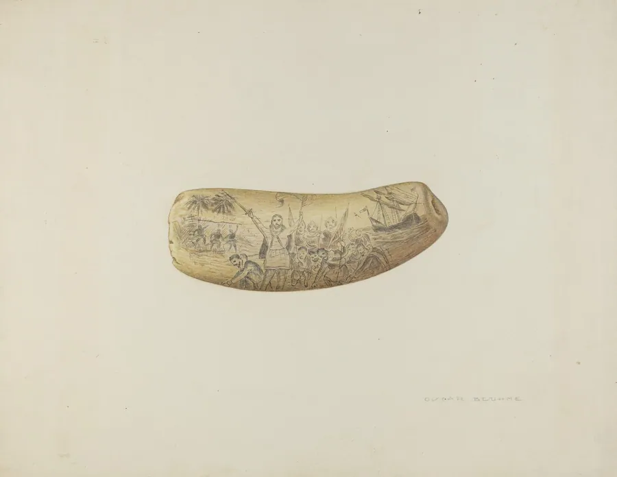 Scrimshaw by Oscar Bluhme