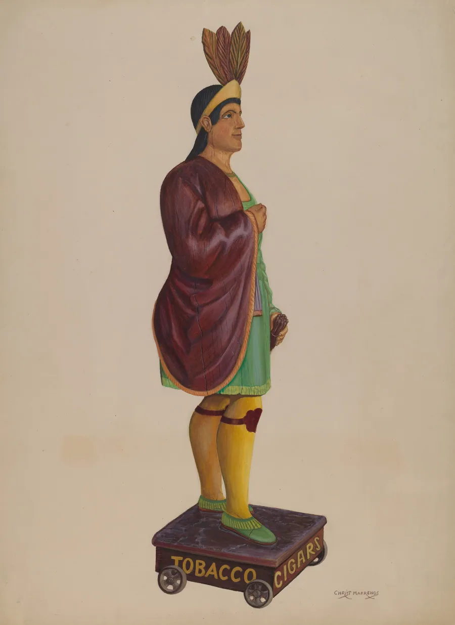 Cigar Store Indian by Chris Makrenos