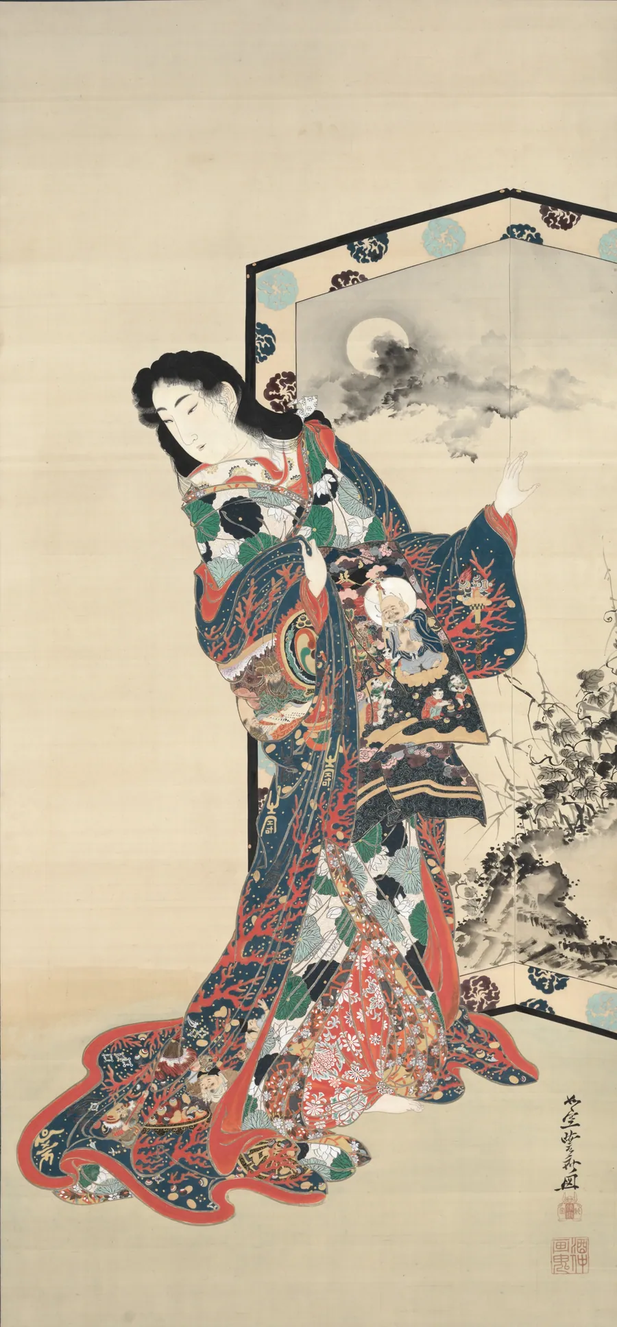 Hell Courtesan by Kawanabe Kyōsai