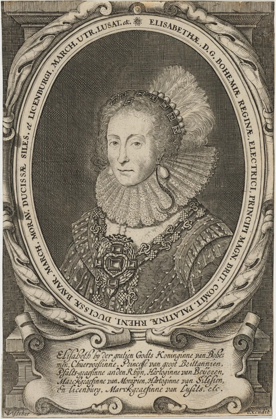 Elizabeth, Queen of Bohemia by Claes Jansz Visscher