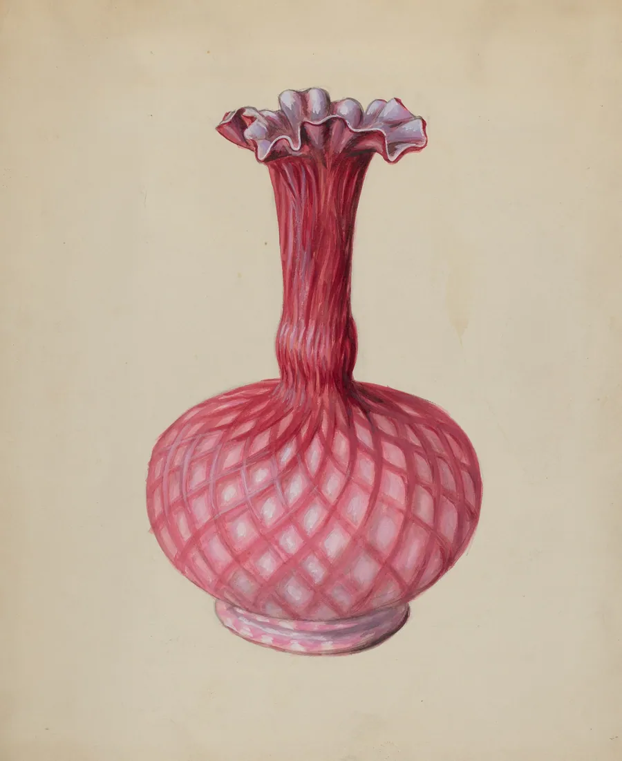 Ornamental Ruby Vase by Robert Stewart